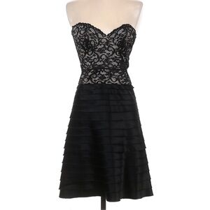 BCBGMAXAZRIA Lace Black strapless Dress